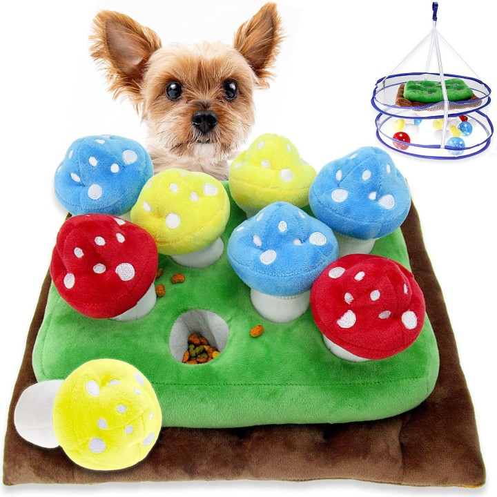 POOKIE Lernspielzeug für Hunde, Nase, Schnüffeln, Riechen, Finden, Beißen, Essensmangel, verhindert zu viel Essen, inklusive