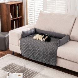 Wasserdichte, kratzfeste Haustierbettunterlage mit Kissen, ganzjährig verwendbar für Katzen und Hunde XS 40*30cm (No Pillow)