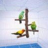 Vogelsitzstangenständer aus Naturholz, Spielzeug, Papageiensitzstange, Vogelkäfig-Astsitzstange, Zubehör für Sittiche, Nymphe