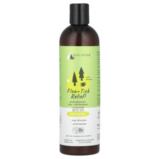 Kin+Kind, Linderung gegen Flöhe und Milben!, Pflanzliches Hunde- und Katzenshampoo, Zitronengras, 12 fl oz (354 ml)