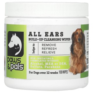 Paws & Pals, All Ears, Aufbaureinigungstücher, für Hunde, 100 Blatt