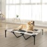 PawHut Erhöhtes Katzen- und Hundebett, tragbar, atmungsaktiv, Netzgewebe, Haustierbett und Oxford-Stoff, für drinnen und drau