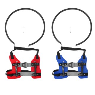 Ringgeschirr für blinde Hunde, einfache Befestigung, robust, verstellbar, Ring-Stoßstangenschutz für blinde Hunde Red S