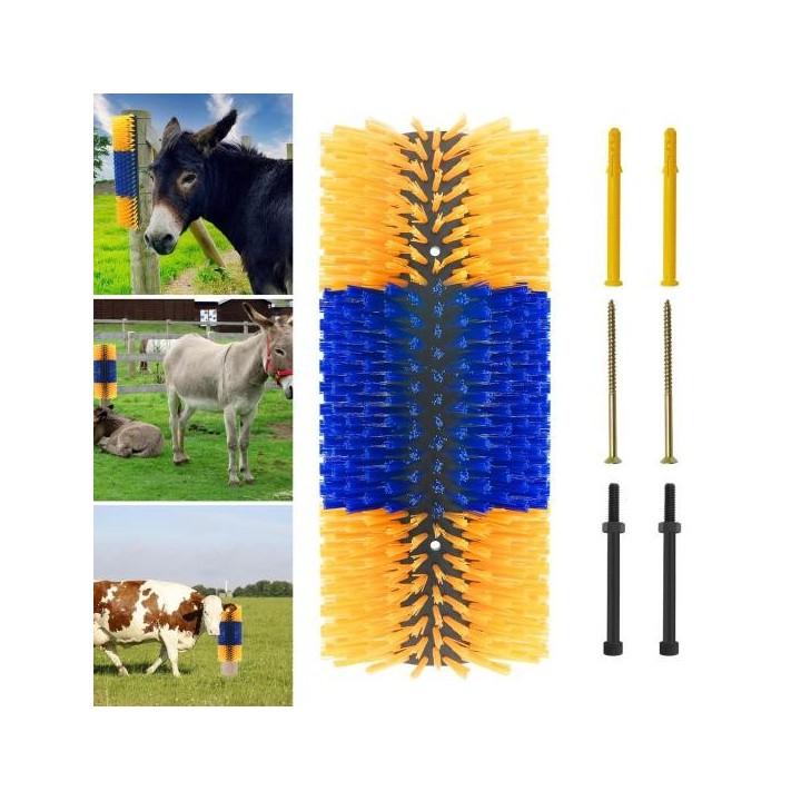 Kratzbürsten für Nutztiere, Kratzbürste für Kühe mit Schrauben zur Linderung von Juckreiz am Rücken, Putzbürste für Ziegen, P