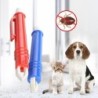 Haustier Katze Hund liefert Zubehör Pinzette Milbe Zeckenentferner Clean Tool Kunststoff Haustier Floh Clip rot