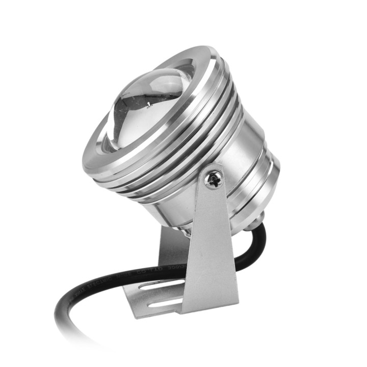 12V 10W RGB wasserdicht Aquarium LED Strahler Lampe für Aquarium Pool Garten Unterwasser Silber