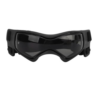 Hundebrille, UV-Schutz, weicher Rahmen, Hundesonnenbrille mit verstellbarem Riemen für mittelgroße und große Hunde, Schwarz s