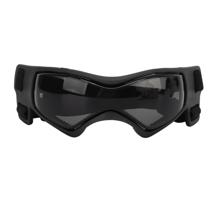 Hundebrille, UV-Schutz, weicher Rahmen, Hundesonnenbrille mit verstellbarem Riemen für mittelgroße und große Hunde, Schwarz s