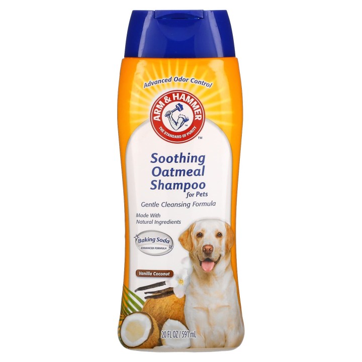 Arm & Hammer, Beruhigendes Haferflocken-Shampoo für Hunde, Vanille-Kokosnuss, 20 fl oz (591 ml)