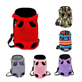 Haustier-Hundeträger-Rucksack, Netzstoff, Camouflage, Outdoor-Reiseprodukte, atmungsaktive Schultergrifftaschen für kleine Hu