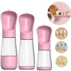 Hundewasserflasche für kleine und mittelgroße Hunde, Katzen, tragbarer Trinknapf für Welpen, Futterspender für den Außenberei