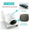Tonepie Automatisches Katzentoilettenzubehör, Bodenkapsel, Belüftungsloch, Gummistopfen, Mülleimertür, Sandkontrollpad, Haust