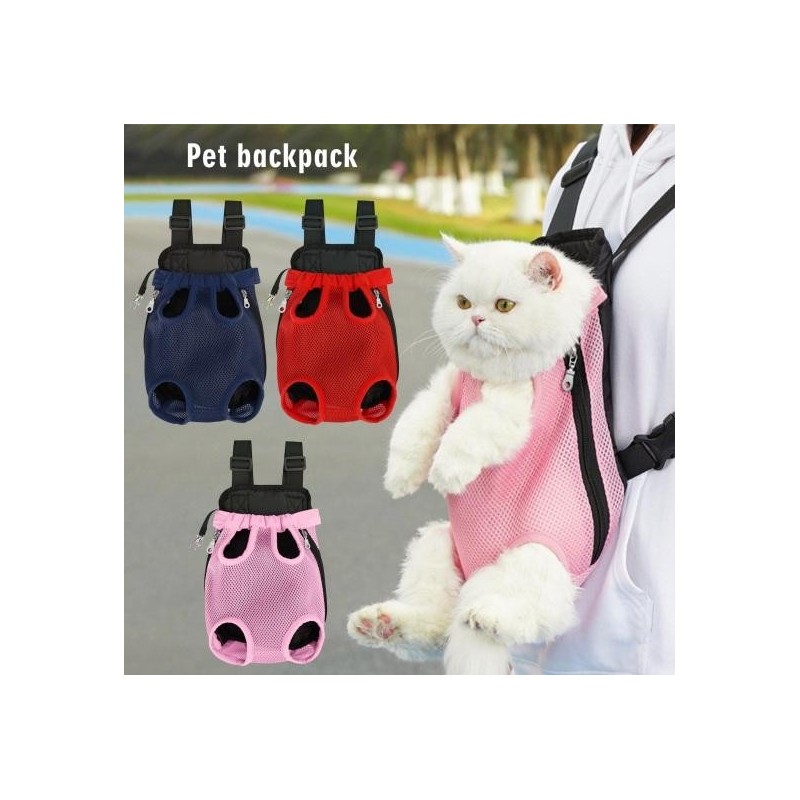 Haustier-Tragerucksack, verstellbarer Haustier-Frontrucksack für kleine Hunde und Katzen, mit Beinen nach außen, Reisetasche