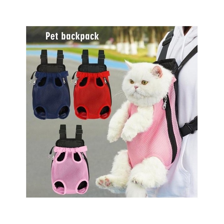 Haustier-Tragerucksack, verstellbarer Haustier-Frontrucksack für kleine Hunde und Katzen, mit Beinen nach außen, Reisetasche