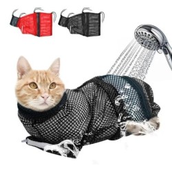 Netz-Waschbeutel für die Katzenpflege, zum Baden von Haustieren, Nagelschneiden, Injizieren, Anti-Kratz-Biss-Rückhaltesystem,