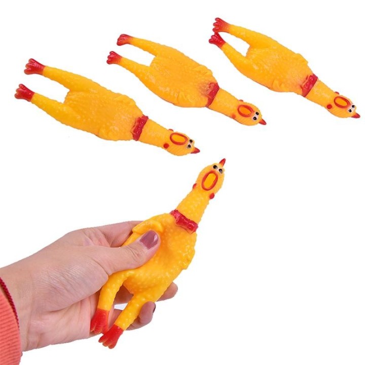 1Pc Hund Gadgets Neuheit Gelb Gummi Huhn Haustier Spielzeug Neuheit Schreien Huhn gelb