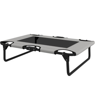PawHut Erhöhtes Hundebett klappbar Haustierbett, Outdoor Hundeliege mit Netzdesign, Atmungsaktiv, für kleine und mittelgroße