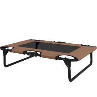 PawHut Erhöhtes Hundebett klappbar Haustierbett, Outdoor Hundeliege mit Netzdesign, Atmungsaktiv, für kleine und mittelgroße
