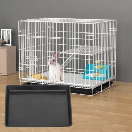 Kunststoff-Hundekäfig-Tablett, schwarz, rechteckig/quadratisch, Ersatzwanne für Hundekäfig, Reinigungswanne für Haustierkäfig