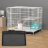 Kunststoff-Hundekäfig-Tablett, schwarz, rechteckig/quadratisch, Ersatzwanne für Hundekäfig, Reinigungswanne für Haustierkäfig