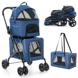 BestBuy Haustiertransporter, separate Tragkraft für mehrere Hunde, Hunde, für Haustiere, Sicherheitsvorrichtung, Vorderrad dr