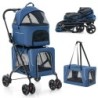 BestBuy Haustiertransporter, separate Tragkraft für mehrere Hunde, Hunde, für Haustiere, Sicherheitsvorrichtung, Vorderrad dr