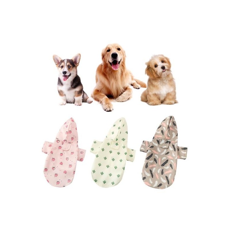 Mit kapuze Haustier Regenmantel Druck Multifunktionale Sommer Wasserdicht Haustier Hund Regenmantel Outdoor Kleidung Jacke Pe