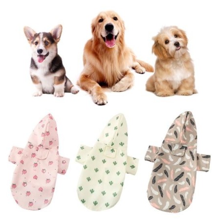 Mit kapuze Haustier Regenmantel Druck Multifunktionale Sommer Wasserdicht Haustier Hund Regenmantel Outdoor Kleidung Jacke Pe
