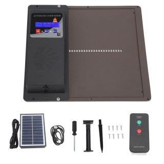 Automatische Hühnerstalltür USB-programmierbarer horizontaler solarbetriebener Hühnerstalltüröffner mit braun