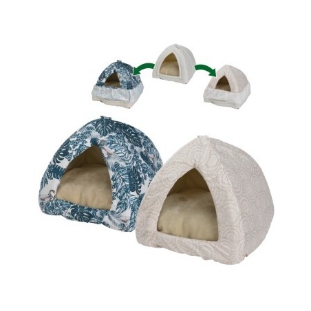 FIT+FUN FIT FUN Ersatzbezüge für Katzenhöhle blau/beige