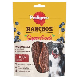 PEDIGREE Ranchos Superfoods mit Rindfleisch, Blaubeeren und Vollkorn 70g