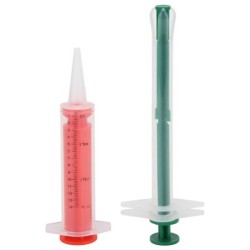 Tiermedizin-Futterspender, Silikonspritze, Tiertablettenspritze mit 2 Spitzen für Hund und Katze