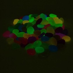 100 Stück Galet Pierre Cailloux Lumineux Fluoreszierende Dekoration Aquarium Coloré