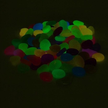 100 Stück Galet Pierre Cailloux Lumineux Fluoreszierende Dekoration Aquarium Coloré