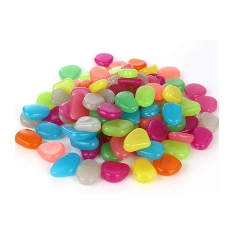 Anyasen 200 Pièces Galet Lneux Pierre Lneuse Mehrfarbige Galets Jardin Décoratif Pierres Lnescentes Fluorescent Décor für Pas