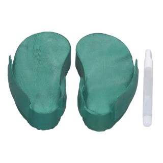 2Pcs Kuh Huf Pads Gummi Grün Rinder Huf Trimmen Zubehör mit Klebstoff für Weide