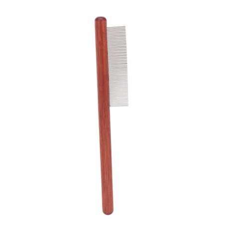 Läusekamm, feine Zähne, ergonomischer Holzgriff, Edelstahl, Floh- und Läusekamm zur Haarpflege