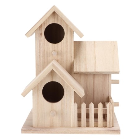 Vogelhaus für den Außenbereich, Paulownia-Garten, Vogelnester, kleine Vogelzuchtbox für Wildvögel, drei Zimmer
