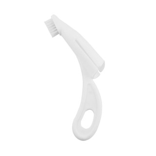 Hunde-Fingerzahnbürste mit Nylonborsten, Zahnpflege, Fingerbürste für Haustiere, Zahn- und Zahnfleischpflegeset für Hunde wei