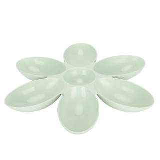 Katzennäpfe, lebensmittelecht, Blütenblätterform, 6 Gitter, Futternapf für Futter und Wasser(Grün ) grün