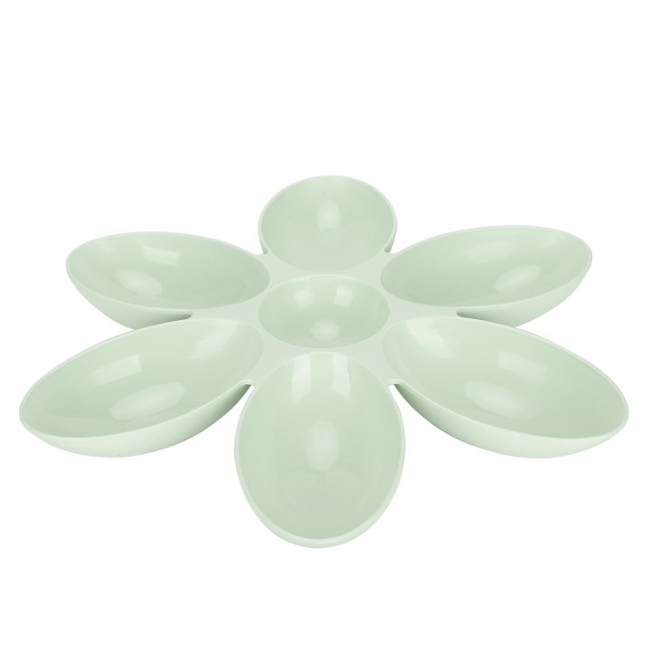 Katzennäpfe, lebensmittelecht, Blütenblätterform, 6 Gitter, Futternapf für Futter und Wasser(Grün ) grün