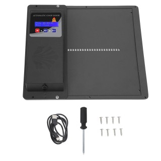 Geflügelstalltür mit Timer, LED-Anzeige, programmierbar, automatischer Hühnerstalltüröffner, horizontal