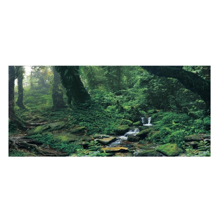 PVC-Kleber Riverway Green Woods Aquarium Hintergrund Poster Aufkleber Aquarium Dekoration(S)