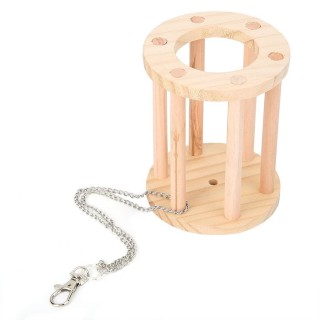 Holz Haustier Chinchilla Hamster Meerschweinchen Kauen Spielen Gras Korb Käfig Spielplatz Spielzeug(Ausgesetzt)