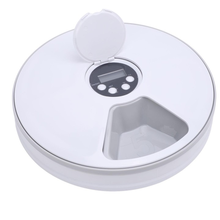 Automatischer Futterspender für Haustiere, zeitgesteuerte Fütterung, Portionskontrolle, leichter Futter- und Wasserspender au