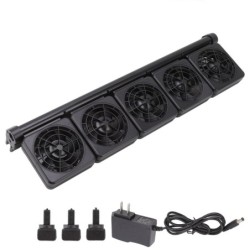 Aquarium-Kühlventilator, Mini-Aquarium-Lüfter mit einstellbarer Windgeschwindigkeit, 5 Köpfe, für Aquarien