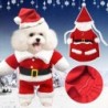 Lustige Haustierkleidung Weihnachtskleidung Warmer Fleecemantel Welpenhund Mode Weihnachtskleidung Weihnachtsmann Stehkostüm