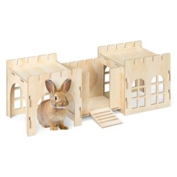 Navaris Kaninchenhaus, Kaninchenspielzeug, Tierhaus, Kaninchenstall, Tunnel, Kaninchenstall, Kaninchenstall, einfacher Aufbau