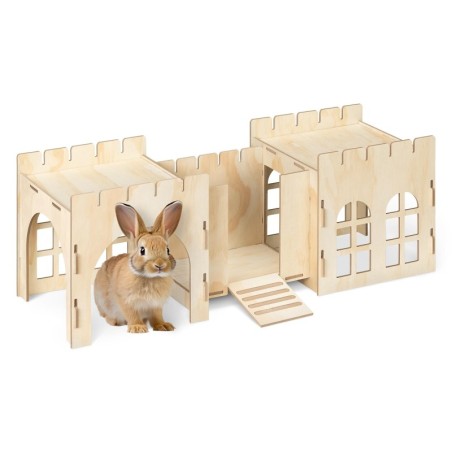 Navaris Kaninchenhaus, Kaninchenspielzeug, Tierhaus, Kaninchenstall, Tunnel, Kaninchenstall, Kaninchenstall, einfacher Aufbau