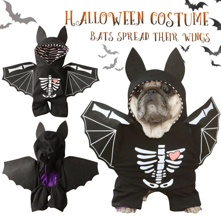 wholesale Hunde-Fledermaus-Kleidung Halloween-Haustierkostüme Fledermausflügel für kleine, mittelgroße und große Hunde XL sch